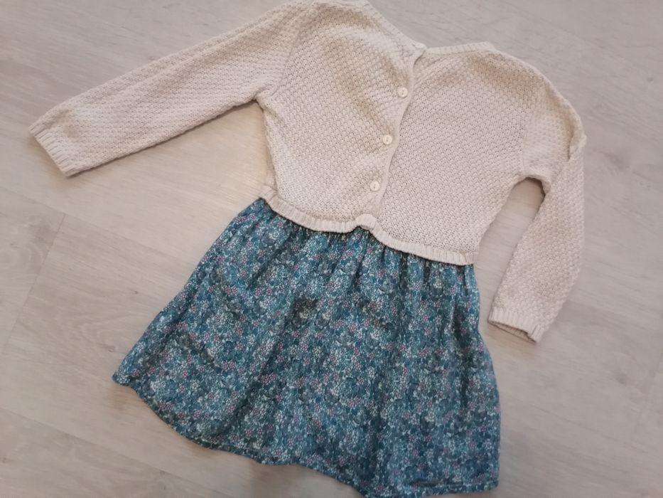 Sukienka z łączonych materiałów