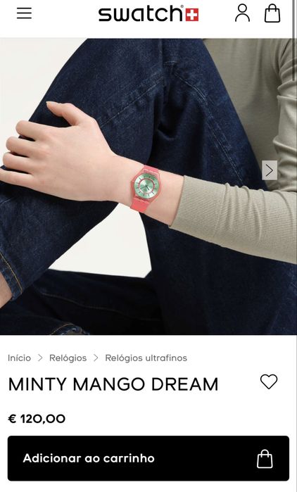 Relógio Swatch Minty Mango Dream NOVO