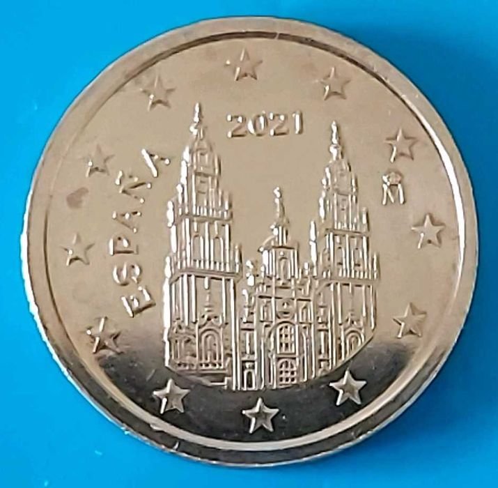 2 Cêntimos de 2021 de Espanha, Santiago Compostela