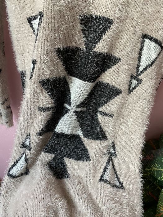 Casaco Malha Comprido Oversize padrao etnico (TU)