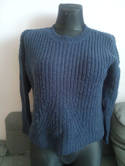 Granatowy damski sweter xs