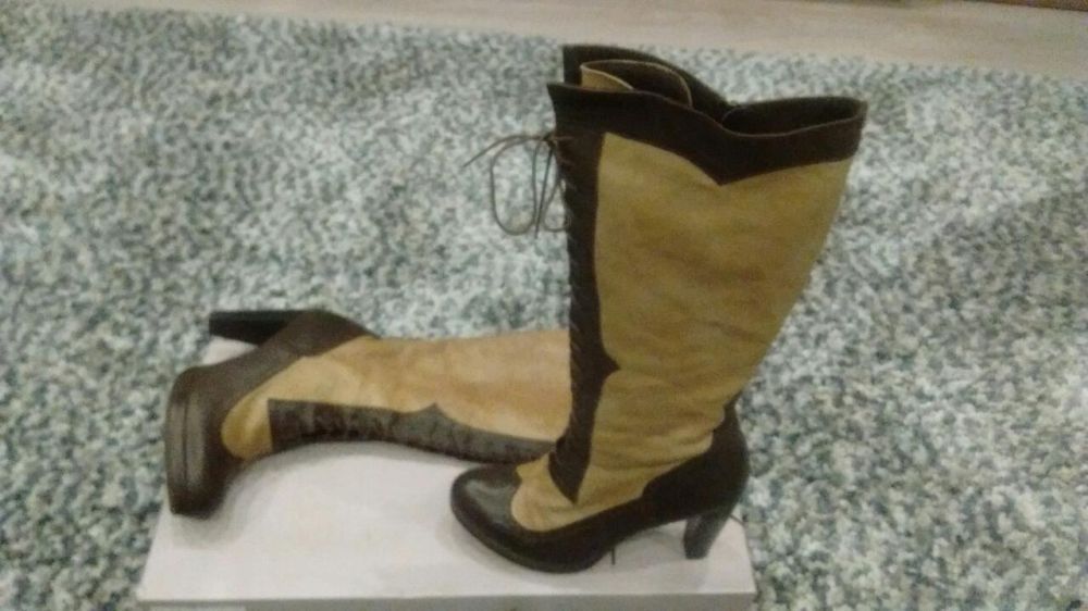 Kozaczki skóra naturalna 39/40 wkładka 25,5cm