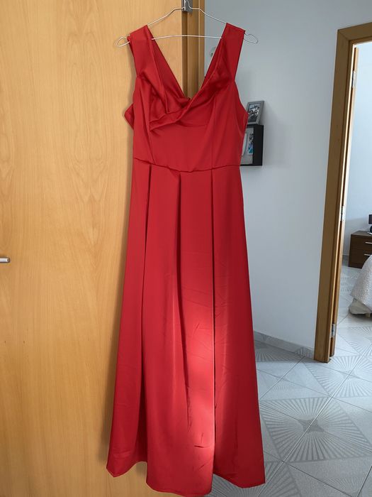 Vestido cetim vermelho