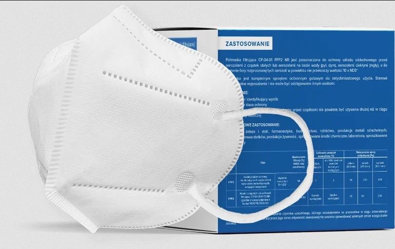 Maseczki FFP2 POLSKIE CIECH 25 szt Folia+Pudełko Polskie