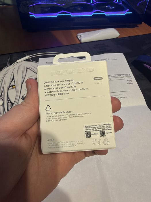 Блок Зарядки Apple usb-c 20w Power Adapter