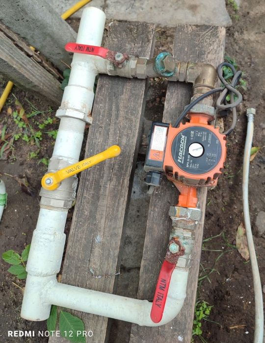 циркуляционный насос с байпасом, регистры, циркуляционный насос