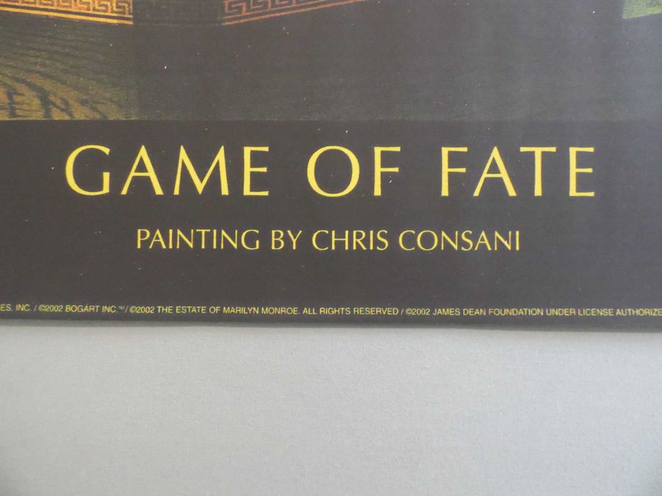 Litografia Game of Fate - Bilhar com Marilyn, Dean, Bogart e Presley
