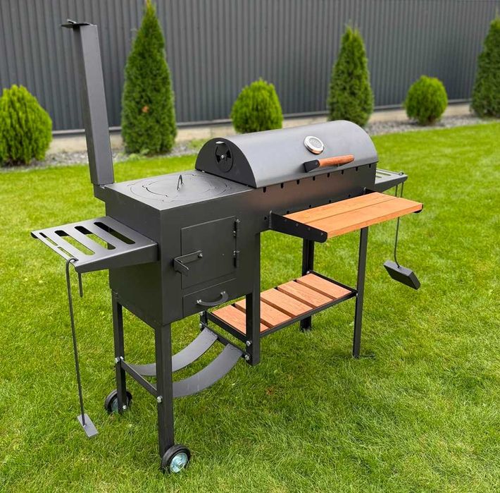 Мангал 4 мм з пічкою для казана - все для шашлику, гриля та плову