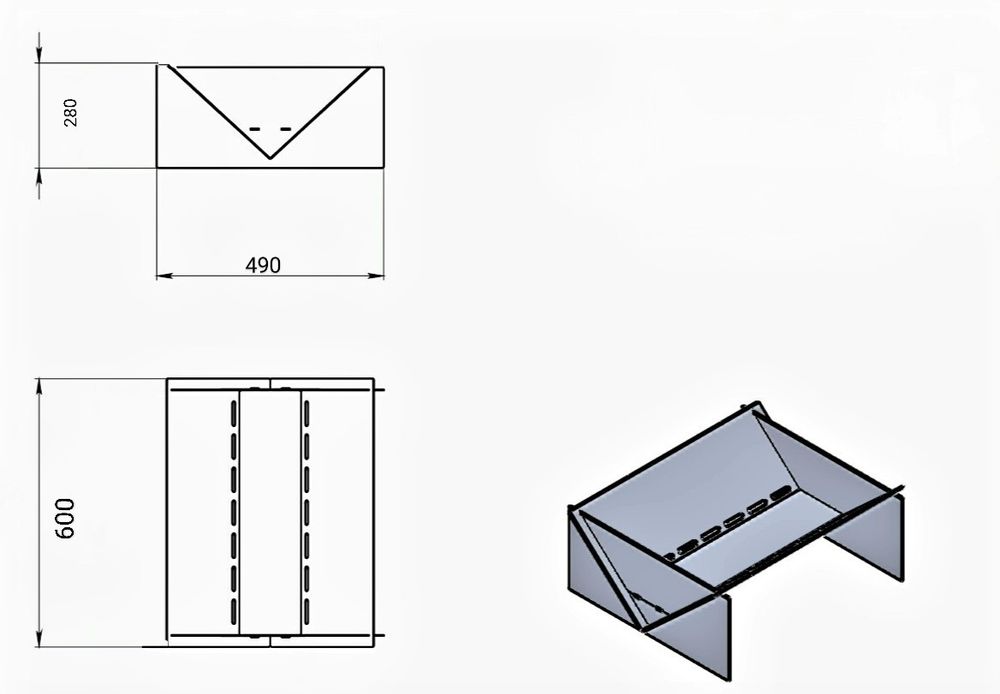 Palenisko ogrodowe składane turystyczne blacha 3mm.