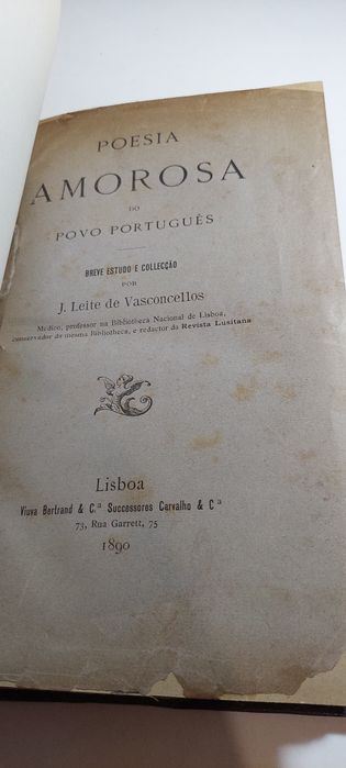 Poesia Amorosa do Povo Português - J. Leite de Vasconcellos (1890)