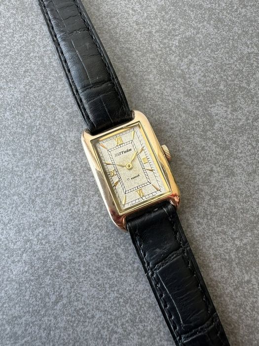 Золотые часы, часы МакТайм,  часы золото 585, женские часы золото 585