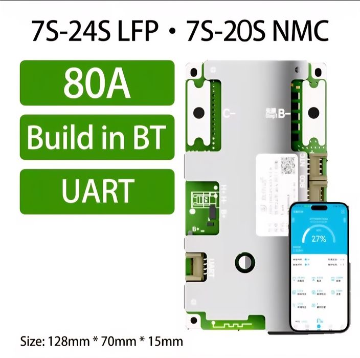 BMS smart JBD 7-24s , 80A