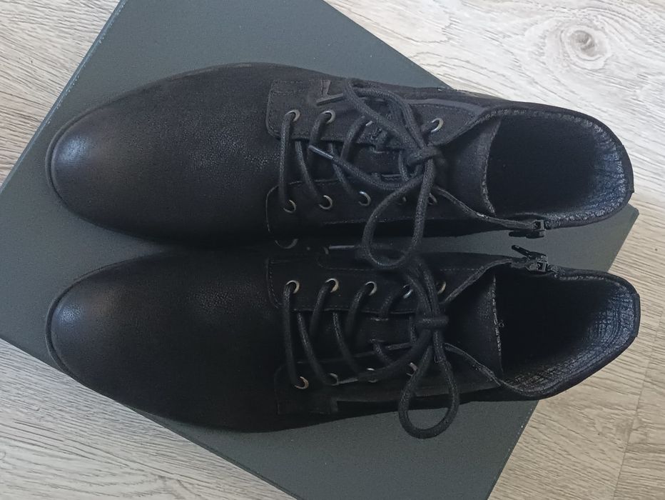 NOWE Buty męskie sztyblety czarne 43 (28,5 cm) Pier One