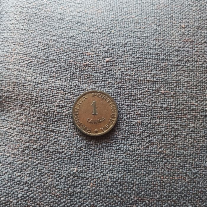 Moeda Índia antiga colonia 1 Tanga 1952