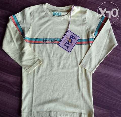 Yellow Lightning Bolt Sweatshirt/Hoodie Size 8-10 A - New