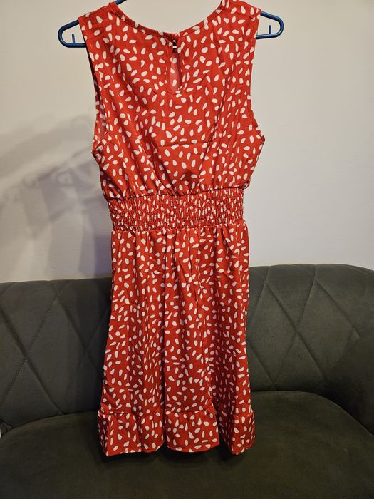 Czerwona letni sukienka nowa s