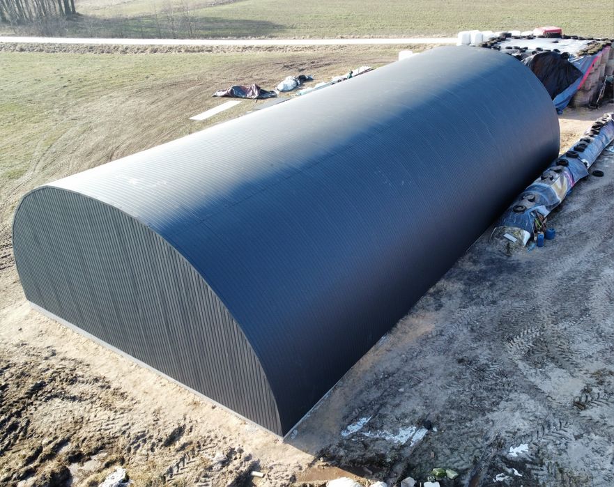 Konstrukcja hali łukowej 12m wzmocniona teownik 50x50x6 garaż magazyn