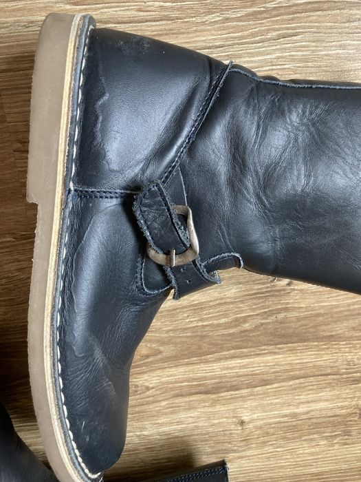 botki kozaki 35 skóra wąskie ubrane 2 razy