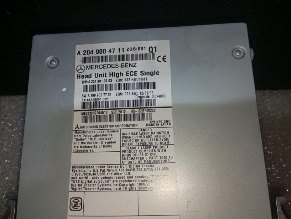 Radio CD NAVI LIFT karta pamięci W204 3.0 FULL Mercedes Benz C-klasa