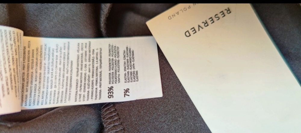 Damskie welurowe spodnie rozmiar L