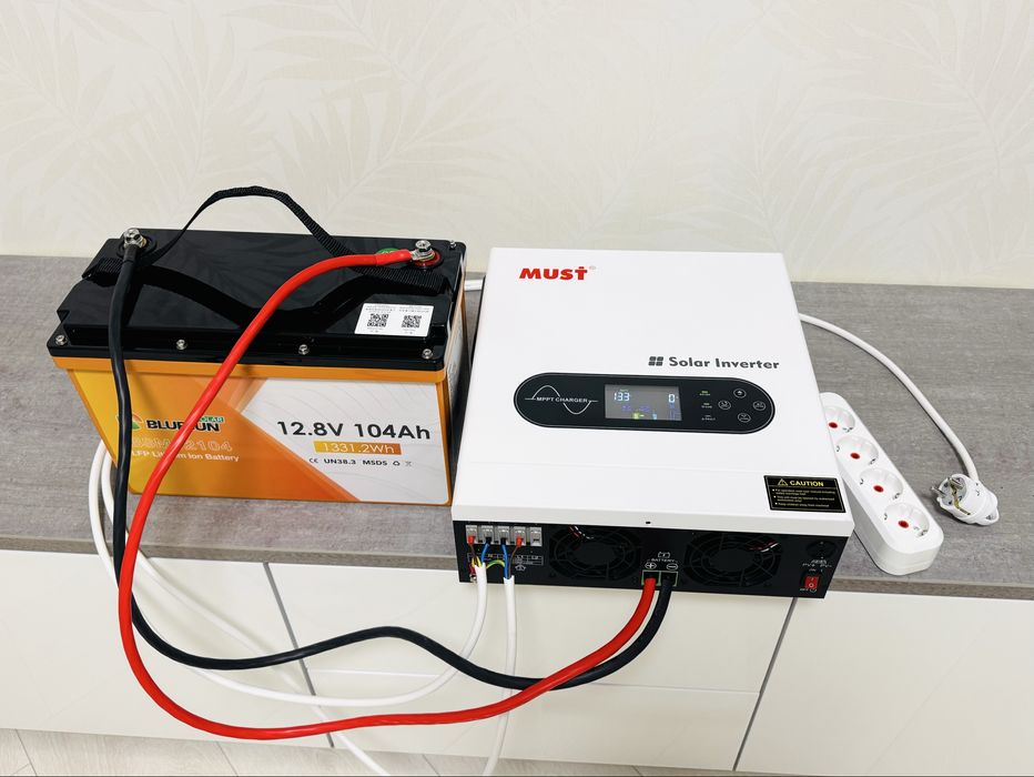 LiFePo4‼️4000Вт комплект зарядная станция для дома в квартиру must ИБП