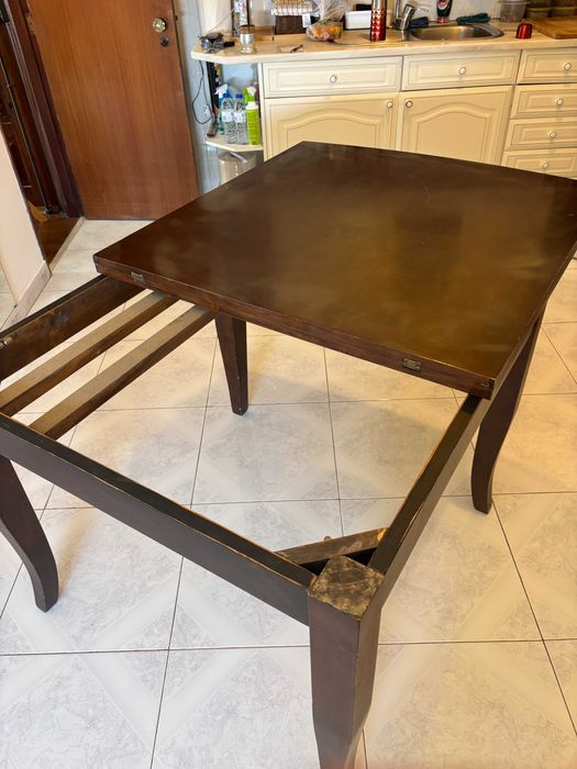 Mesa de Jantar extensível em madeira maciça (1,80x0,90) até 8 pessoas