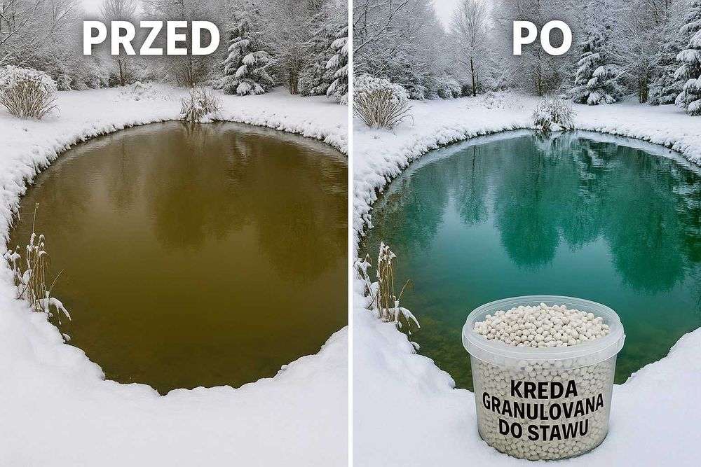 Kreda wodna, kreda dla ryb zmniejsza choroby likwiduje glony 20kg