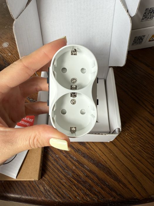 Podwojne gniazdko obudowa szklana