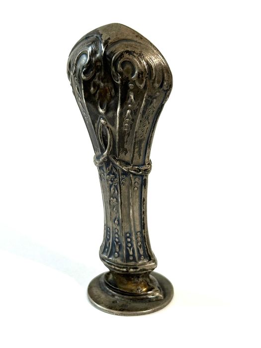 sinete antigo em prata, punção javali