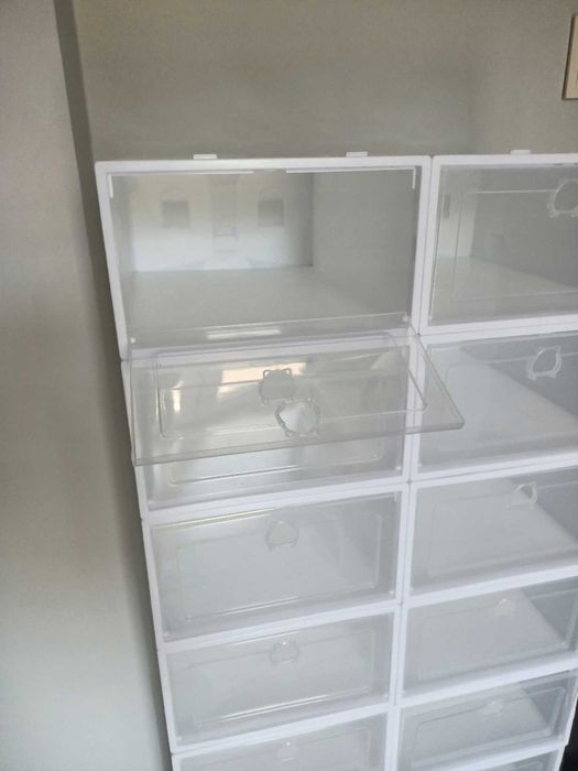 10 x Pudełka Na Buty Pojemnik Organizer Z Klapą