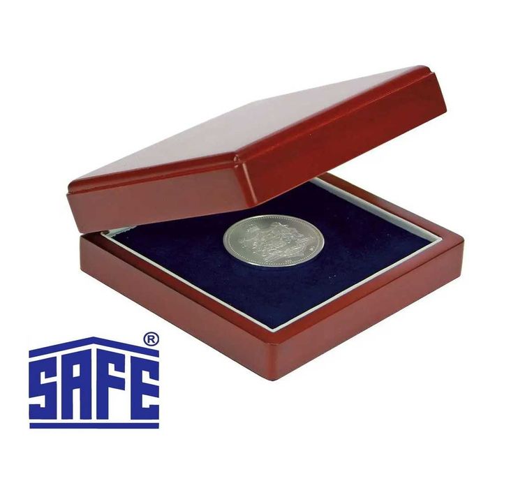 Drewniane etui SAFE na monety 110 Х 110 mm