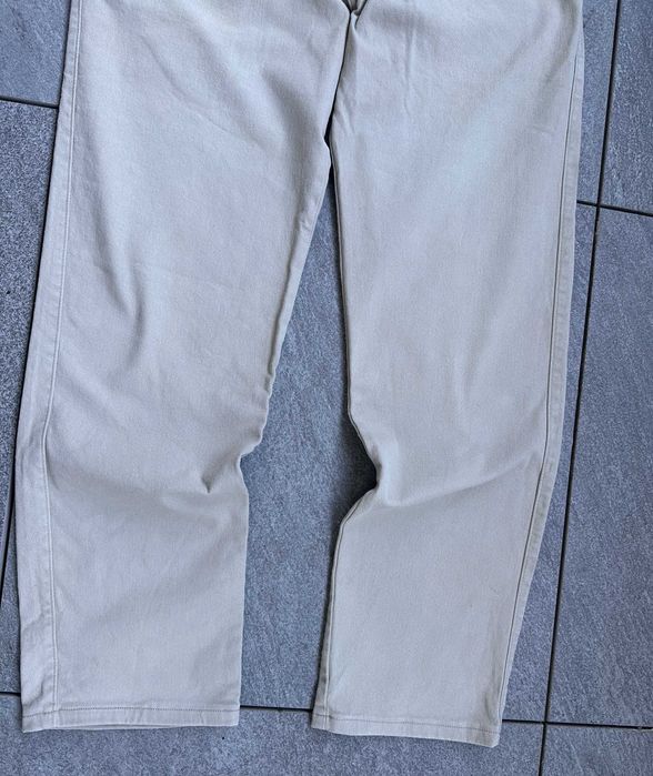 Spodnie jeansowe LEE Jeans męskie proste casual beżowe straight r. 38/34
