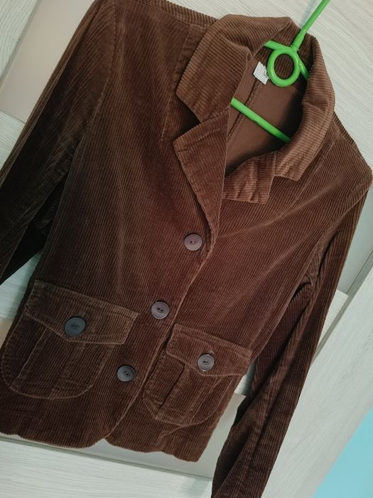 Brązowa sztruksowa marynarka vintage r. 36 - 38