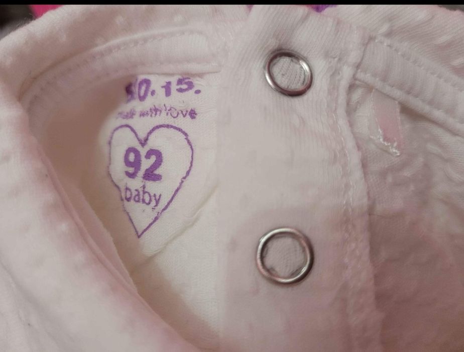 5 10 15 - body na długi rękaw dla dziewczynki roz 92. Cena za 4 szt.