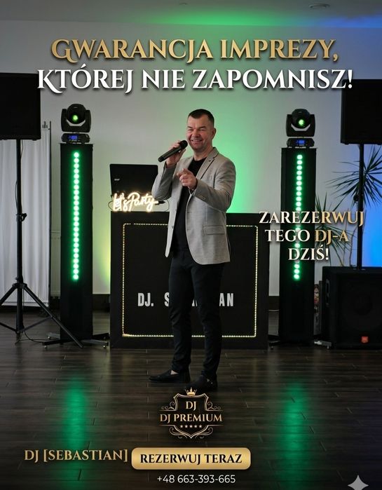 DJ imprezy okolicznościowe,Nagłośnienie + oświetlenie.