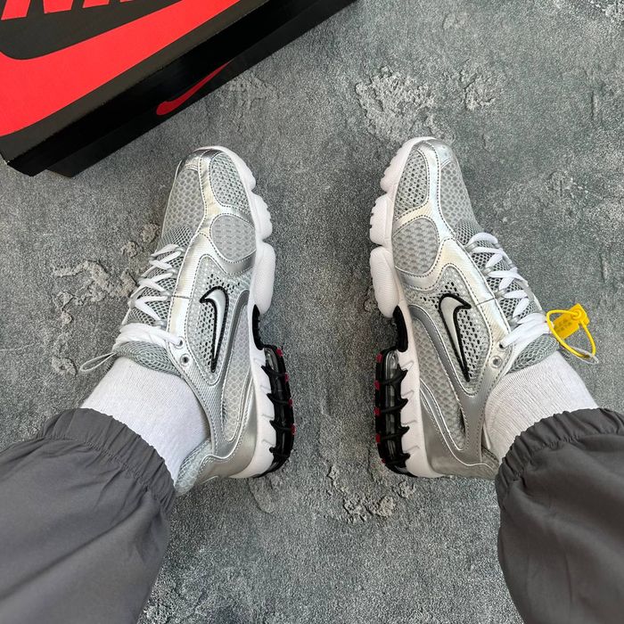 Кросівки Кроссовки Nike Air Zoom Spiridon Cage 2 Metllic Silver Серебрянный Срібний Кросовки демісезон