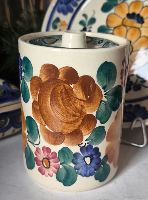 Pojemnik piękny stary fajans Włocławek