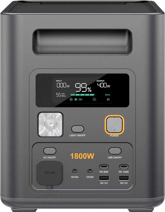 Зарядна станція AFERIY Nomad1800           Портативная электростанция AFERIY 1800 PRO, 1800 Вт, пиковая мощность 3600 Вт, 1024 Вт·ч, LiFePO4