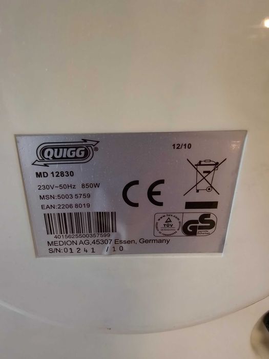 Máquina de Fazer Pão Quigg MD 12830 (Completa + Manual)