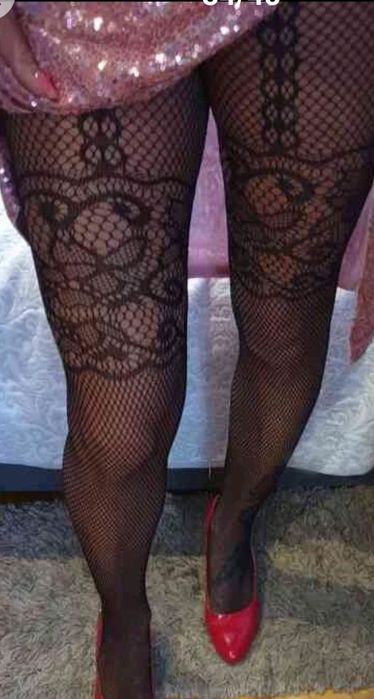 rajstopy czarne  sexi L