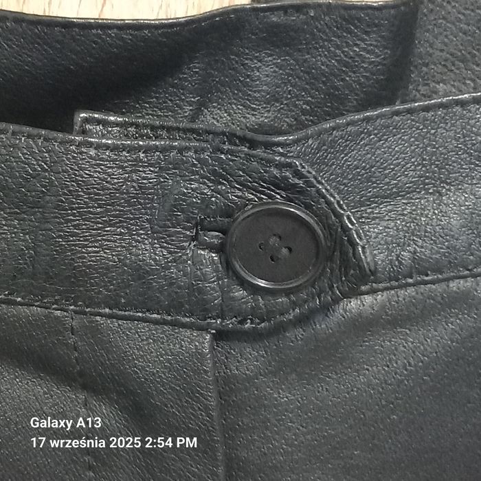 Spodnie damskie skóra naturalna na motor