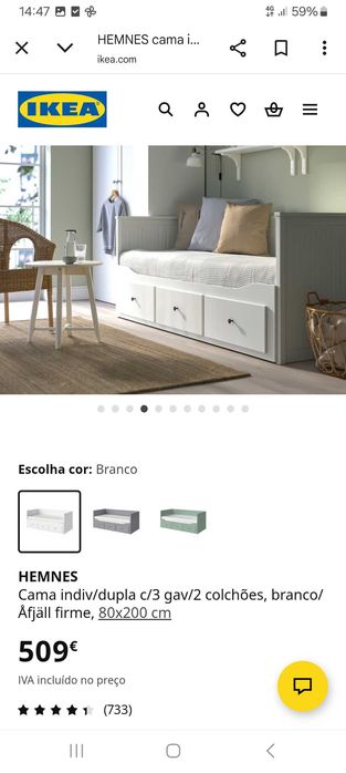 Cama solteiro ikea