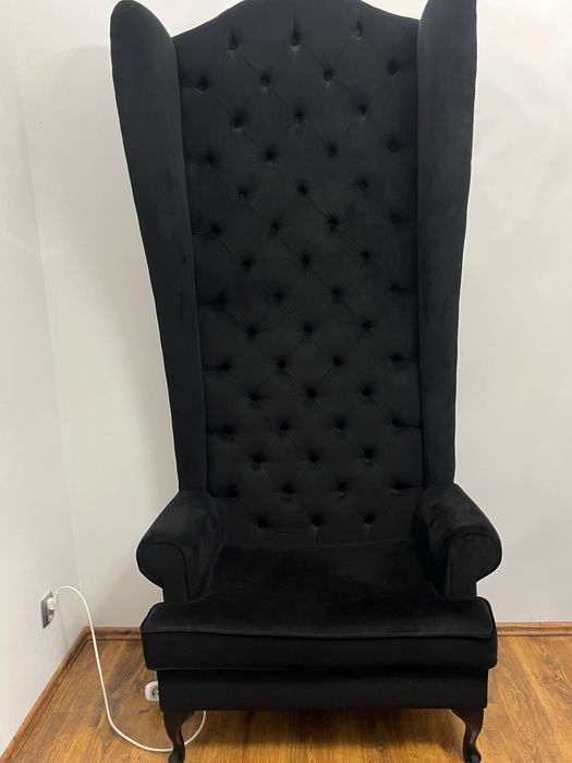 Fotel welurowy glamour