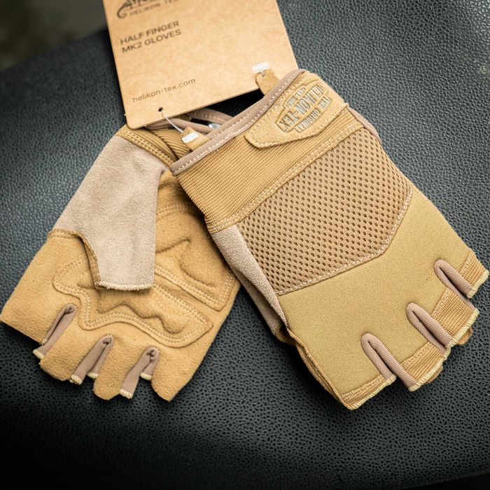HELIKON-TEX HALF FINGER MK2 рукавиці Перчатки безпалі фітнес вело тир