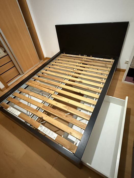 Cama casal 160x200 Malm ikea com gavetas
