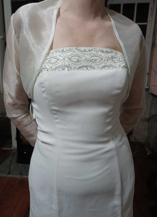 Lindíssimo vestido de noiva intemporal