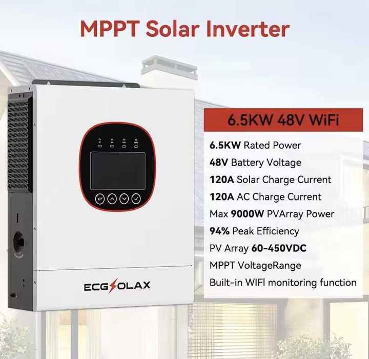 Гібридний інвертор Esgsolax 6.5kw 48v Wi-Fi
