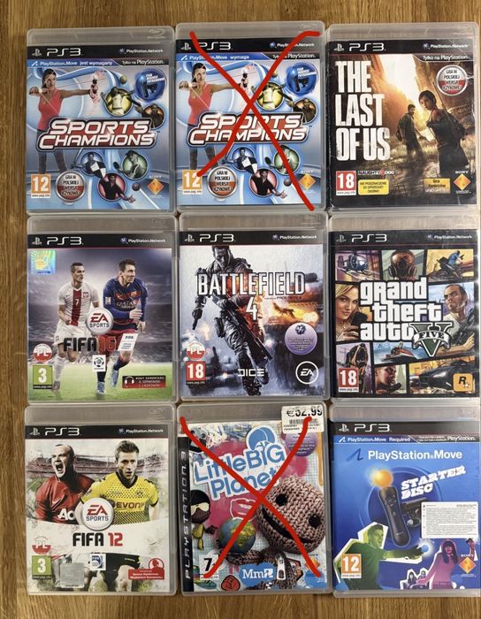 Sprzedam zestaw 7 gier na PlayStation 3 w dobrym stanie.