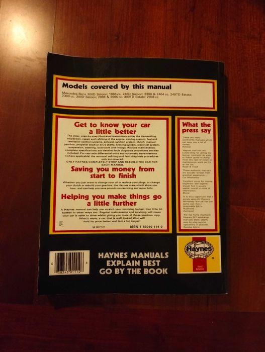 Haynes - Mercedes-Benz 200d, 240d e td, 300d e 300td (manual técnico)