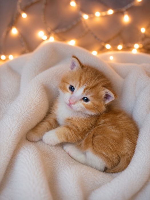 Śliczny Maine coon rudy kociak
